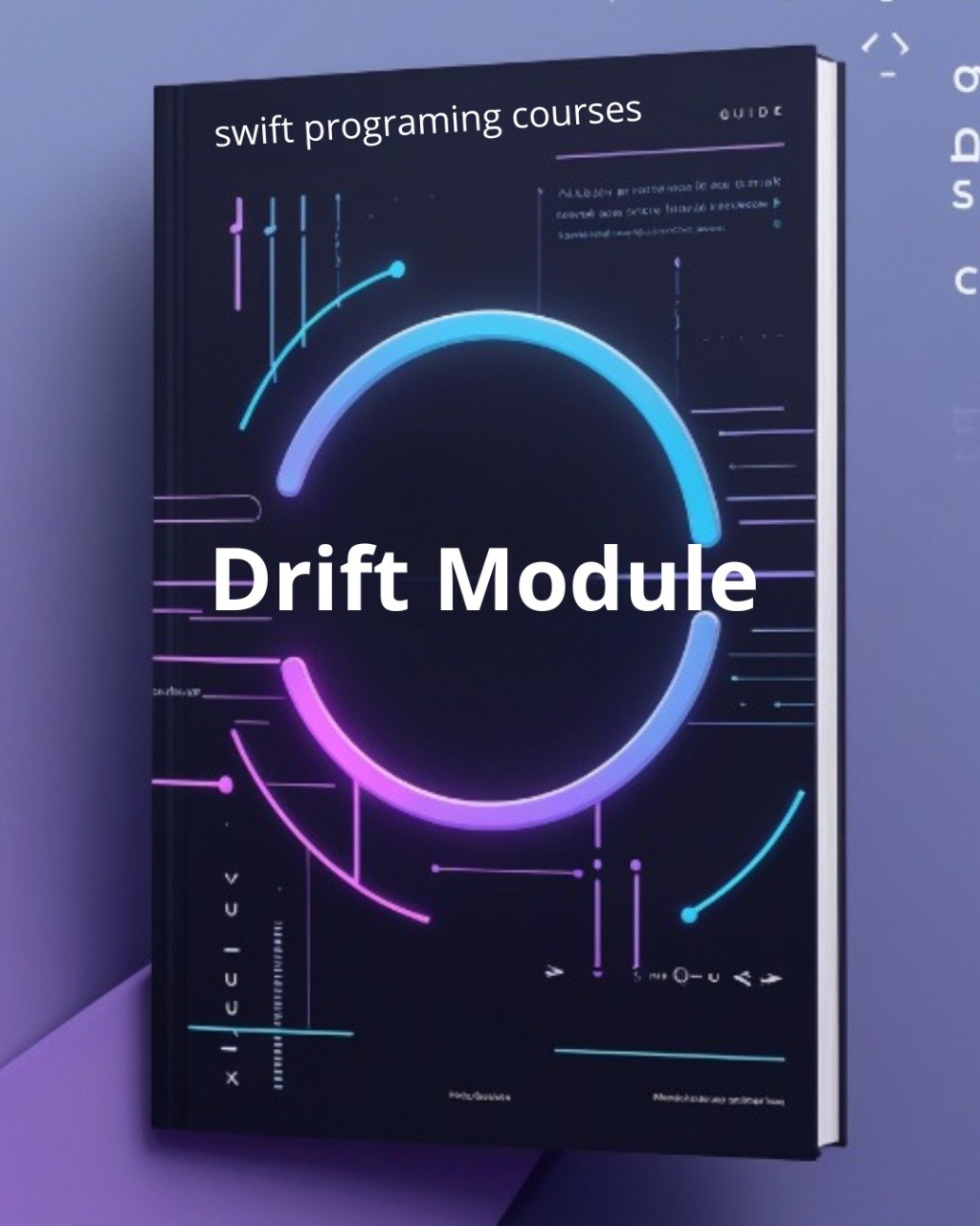 Book titled 'Drift Module' for Swift programming courses on a blue background
