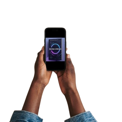 Person holding a smartphone with a white background